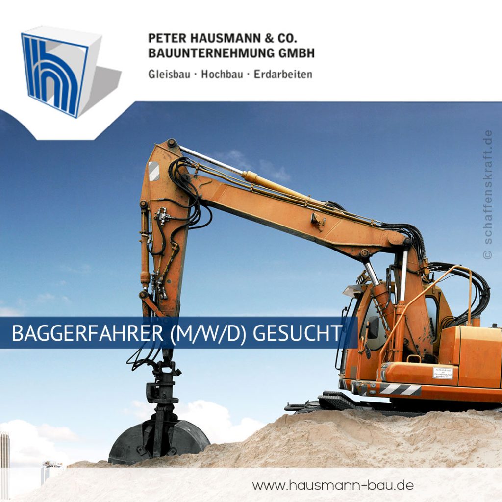Baggerfahrer (m/w/d) im Bereich Tiefbau / Gleisbau