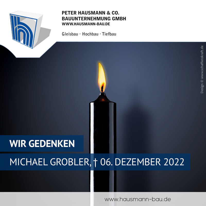 Wir gedenken Michael Grobler, † 06. Dezember 2022