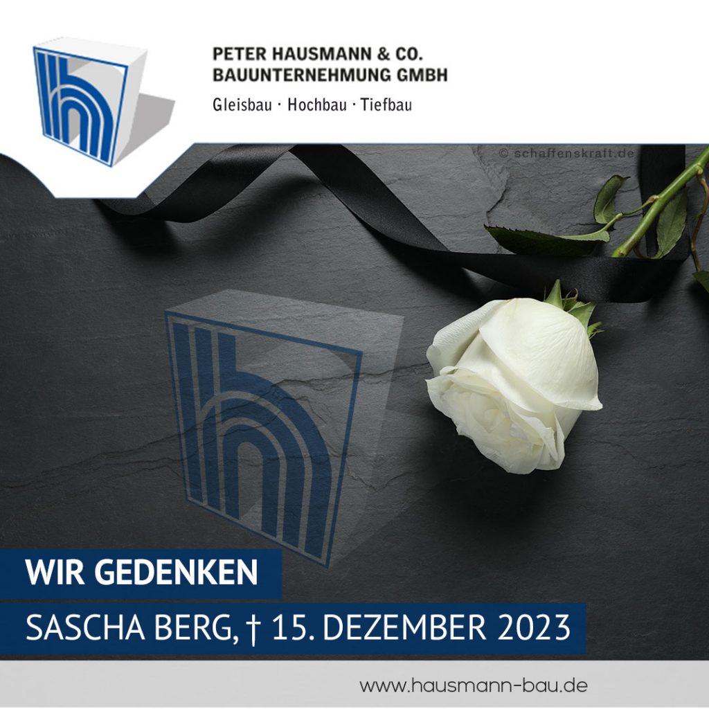 Wir gedenken Sascha Berg, † 15. Dezember 2023