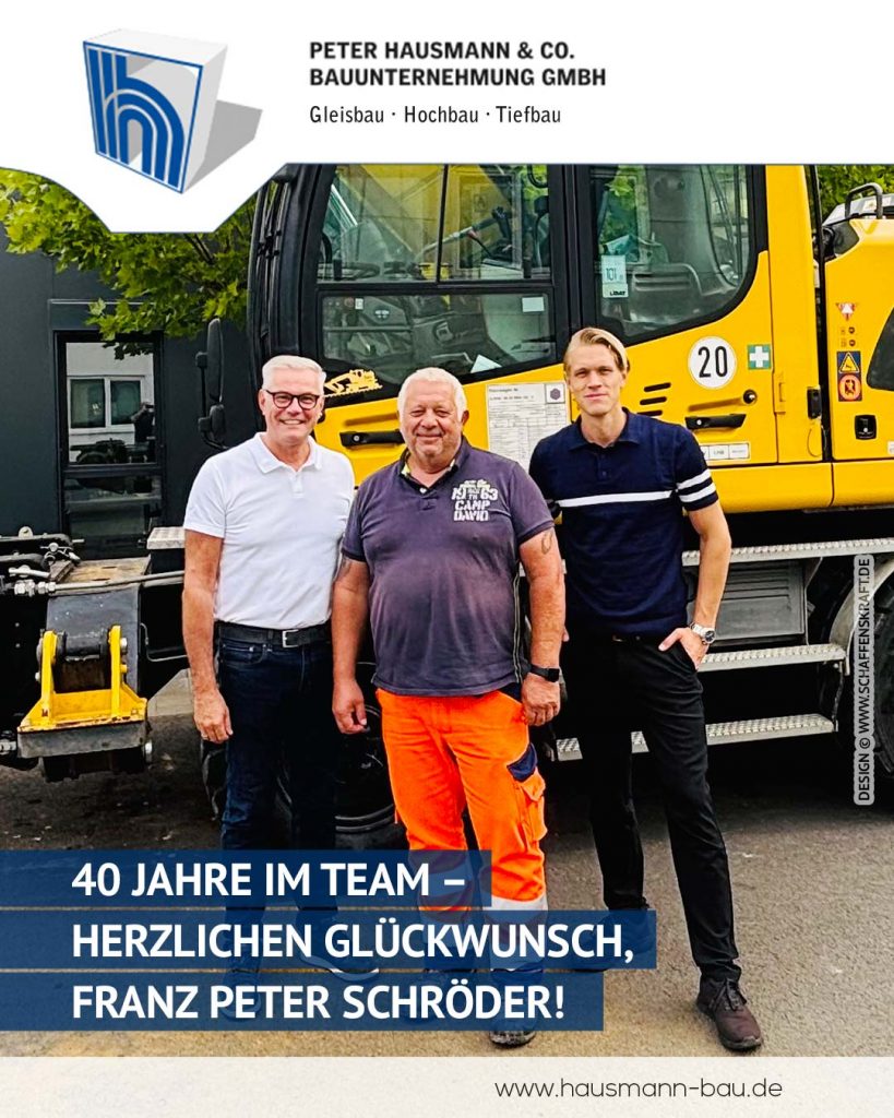 40 Jahre im Team – Herzlichen Glückwunsch, Franz Peter Schröder!